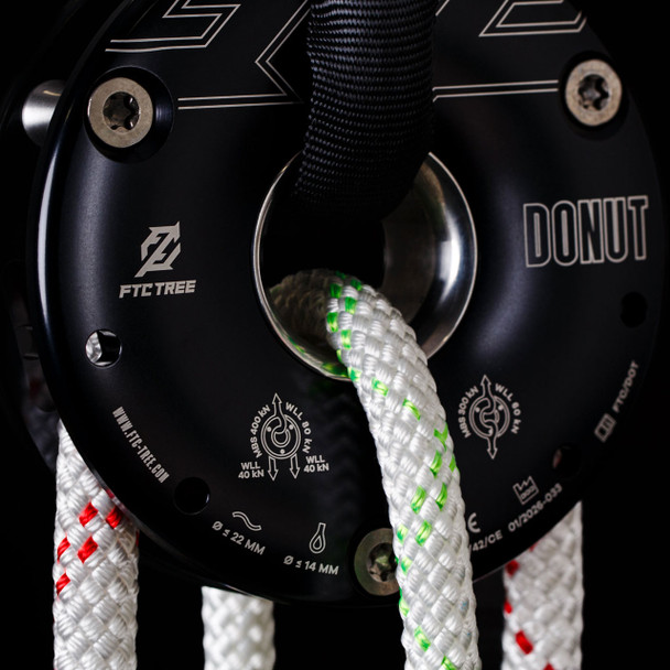 FTC Donut Rigging Ring showing ropes running through center
