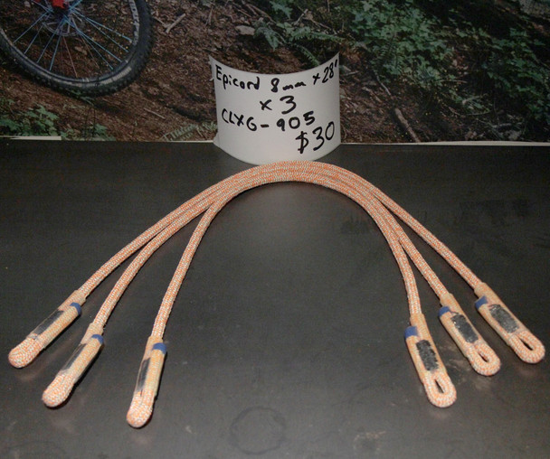 Clearance Lot: Epicord 8mm x 28" Prusiks x 3