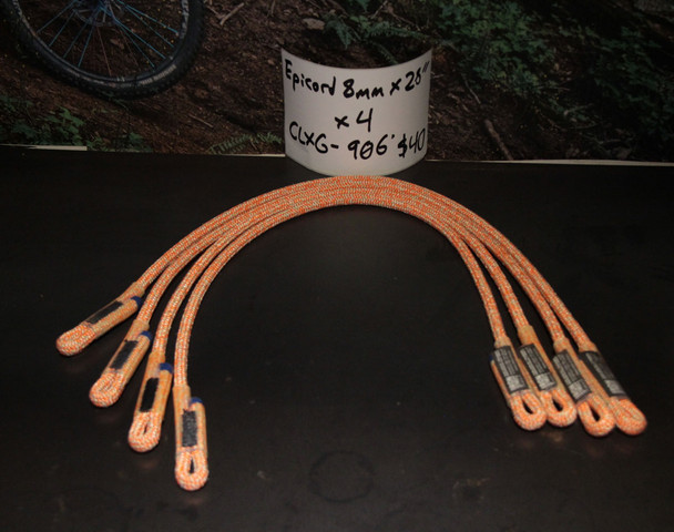 Clearance Lot: Epicord 8mm x 28" Prusiks x 4