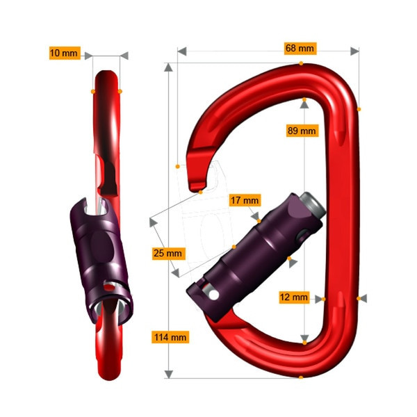 PETZL - nasa　rock exotica rockD オートロック Rock Exotica RockD Auto-Locking Carabiner