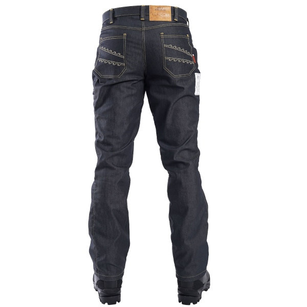clogger denim chainsaw pants back