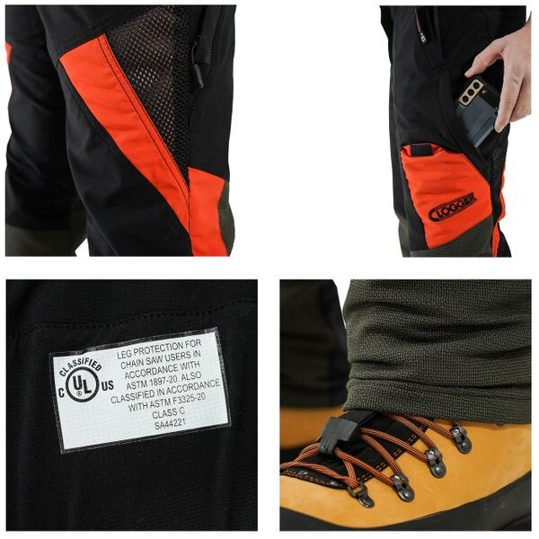 Clogger Zero Gen2 Chainsaw Pants Black/Red