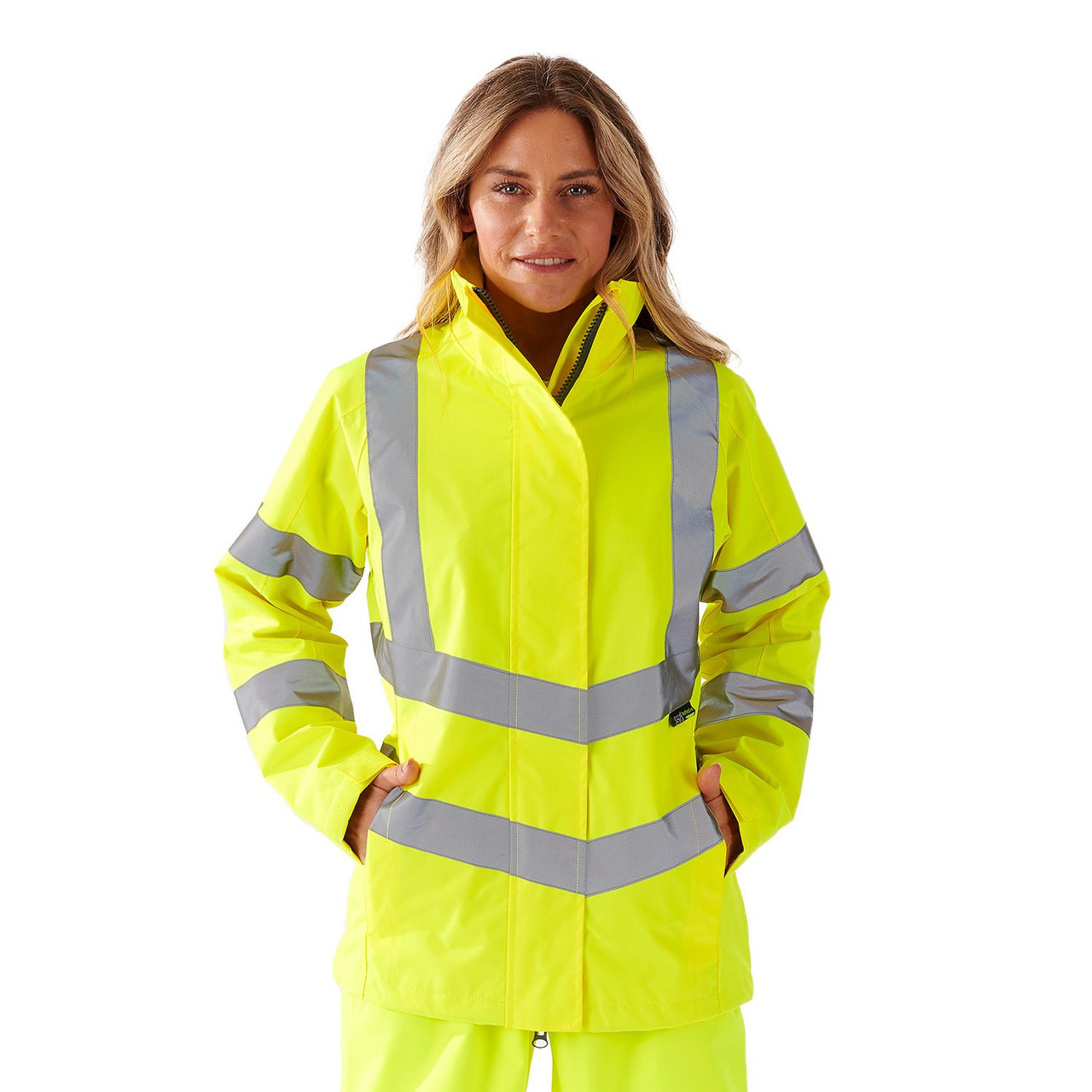 Ladies hi sales vis coat