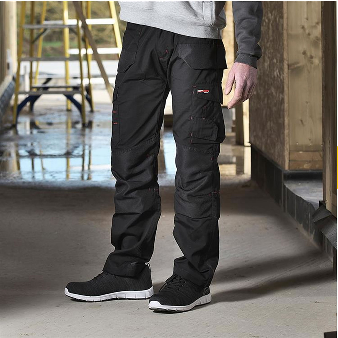 Tuffstuff Extreme Trade Work Trousers Grey - 36L | DIY at B&Q