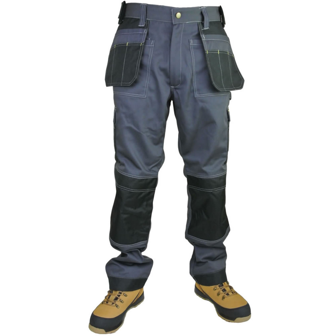 Tough Duck Mens Cargo Work Pants WP06 Cotton Fleece Lined Flex Twill