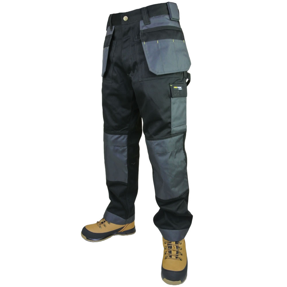 2 X Blackrock Baratec Work Wear Trousers Black Multi Pocket Trade
