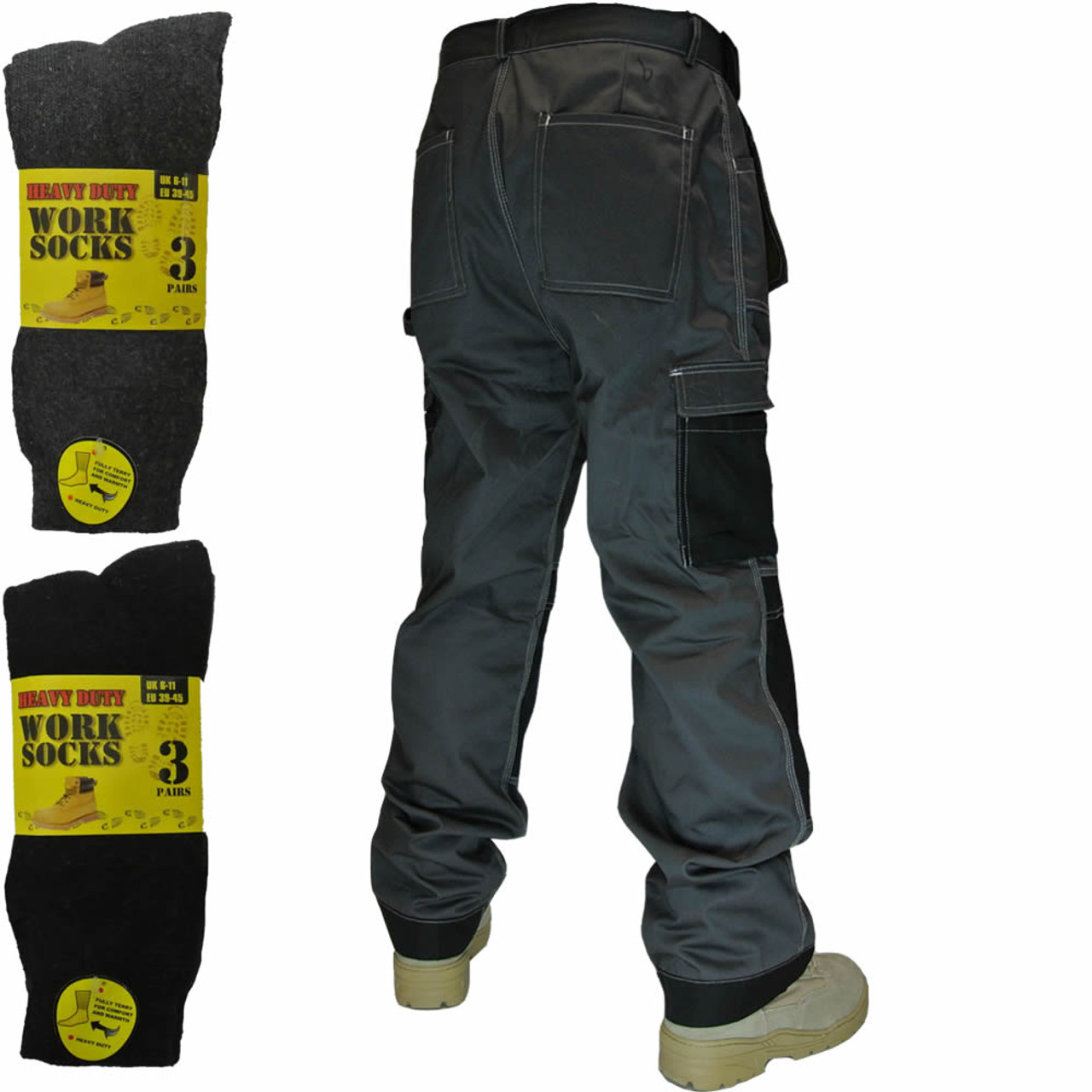 Work Trousers  Stretch Hi Vis Waterproof Trousers