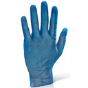 100 x Click Vinyl Disposable Gloves Powder Free Blue