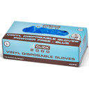 100 x Click Vinyl Disposable Gloves Powder Free Blue