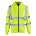 Supertouch Hi Vis Zipped Hooded Sweatshirt Yellow