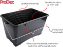 ProDec Plastic Scuttle Black 10L