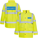 Security Reflective Logo HV Parka Yellow