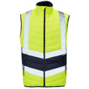 Supertouch Hi Vis Yellow 2 Tone Puffer Bodywarmer