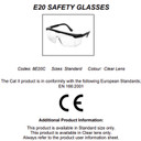E20 Supertouch Safety Glasses Clear