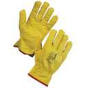Supertouch Lined Leather Driving Yellow Gloves