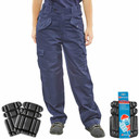 Ladies Click Work Multi Pocket Trousers + Knee Pads