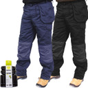 Click Premium Heavyweight Work Trouser Pants Duratex Knee & Holster + Knee Pads