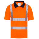 Hi Viz Collared Polo Shirt Orange