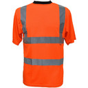 Hi Viz T-Shirt Crew Neck Collar Orange and Navy