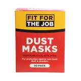 50 x Fit For The Job Disposable Dust Mask Respirators