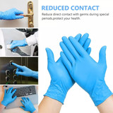 100 x Click Vinyl Disposable Gloves Powder Free Blue 100 x Click Vinyl Disposable Gloves Powder Free Blue