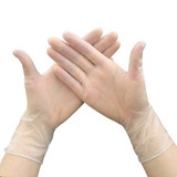 100 x Click Vinyl Disposable Gloves Clear 100 x Click Vinyl Disposable Gloves Clear