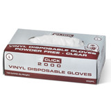 Click Vinyl Disposable Gloves Clear Click Vinyl Disposable Gloves Clear