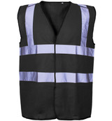 Hi Viz Safety Vest Black