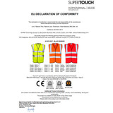 Supertouch Hi Vis Yellow Velcro Vest 35241-7