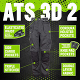 Apache ATS 3D Stretch Holster Trousers Grey