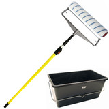 ProDec Hawk Paint Roller Kit - 15" Solvent Resistant Rollers + Extension Pole + Scuttle 25L