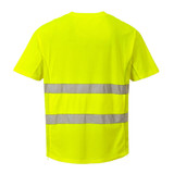 Portwest Hi-Vis Cotton Comfort Mesh Insert T-Shirt Short Sleeve