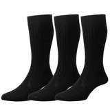 Fresh Feel Cotton Ribbed (3 Pack) Socks 6-11