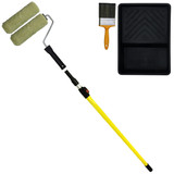 ProDec Typhoon Twin Head Heavy Duty Masonry Paint Roller & Brush Set With Extension Pole