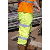 Supertouch Hi Vis 3 Band Combat Trousers Yellow CK842-F