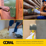 Coral Max Coat Exterior Small Paint Roller Kit for Sheds Fences Decking Masonry
