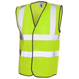 Uneek Hi-Viz Vest Sleeveless Safety Waist Coat