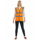 Uneek Hi-Viz Vest Sleeveless Safety Waist Coat