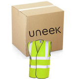 50 x Uneek Hi-Viz Vest Sleeveless Safety Waist Coat