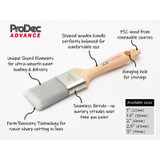 Prodec 3pc Ice Fusion Synthetic Paint Brush Set ABPT071