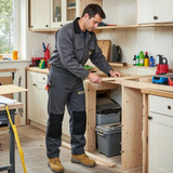 Tough Gear Extreme Knee Pad Jogging Bottoms Charcoal Grey