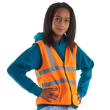 Uneek Childrens Hi-Viz Waist Coat Orange UC806