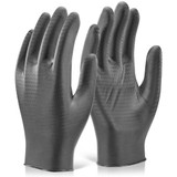 1000 (S-XL) Glovezilla Nitrile Disposable Gripper Glove Powder Free Black