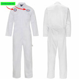 Personalised Embroidered Esso Boilersuit Gas Petrol Station White
