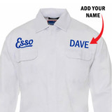 Personalised Gas Petrol Attendant Esso Boilersuit White Personalised Gas Petrol Attendant Esso Boilersuit White