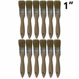 12 x Kana White Bristle Wood Handle Laminating Brush