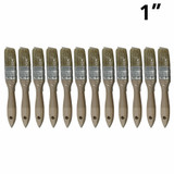 12 x Kana White Bristle Wood Handle Laminating Brush
