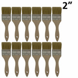 12 x Kana White Bristle Wood Handle Laminating Brush