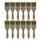 12 x Kana White Bristle Wood Handle Laminating Brush