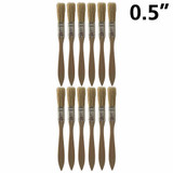 12 x Kana White Bristle Wood Handle Laminating Brush